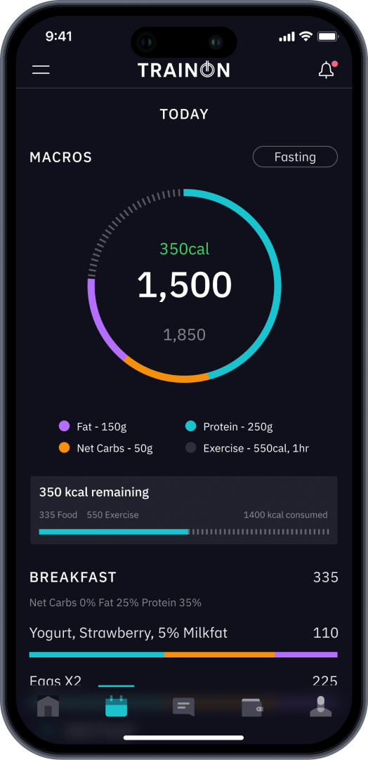 Workout tracking interface