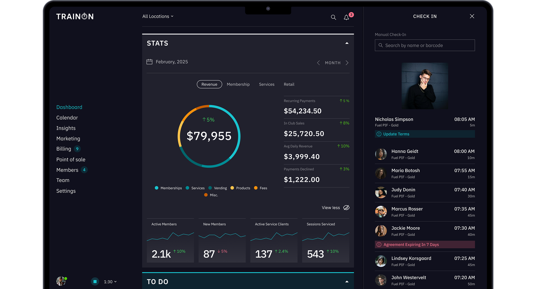 TrainOn platform interface showcase